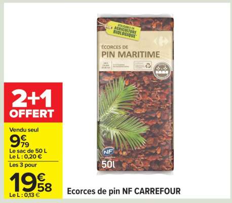 Ecorces de pin NF CARREFOUR