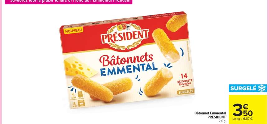 Bâtonnets Emmental PRÉSIDENT