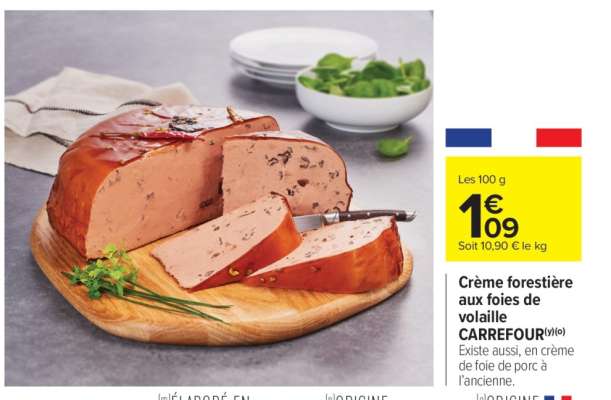 Crème forestière aux foies de volaille CARREFOUR