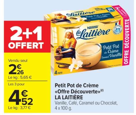 Petit Pot de Crème "Offre Découverte" LA LAITIÈRE