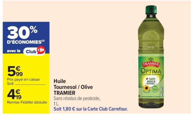 Huile Tournesol / Olive TRAMIER