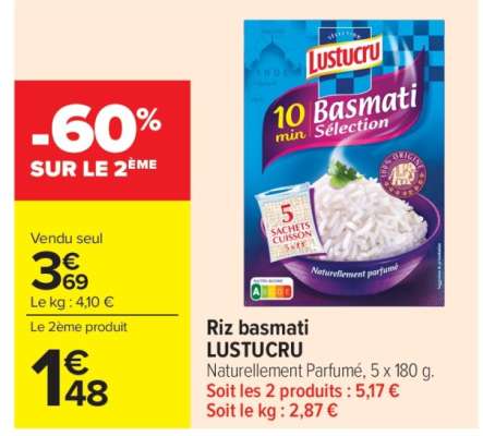 Riz basmati LUSTUCRU