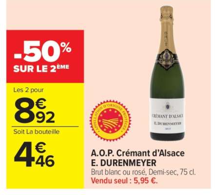 A.O.P. Crémant D’Alsace E.DURENMEYER