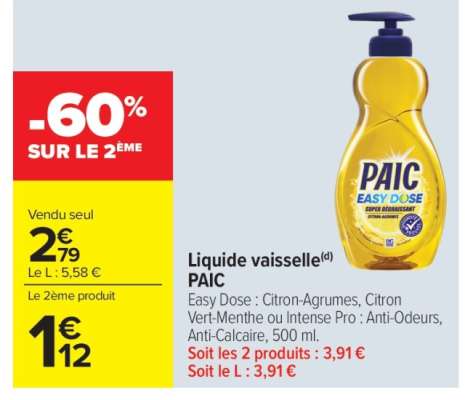 LIQUIDE VAISSELLE “PAIC”