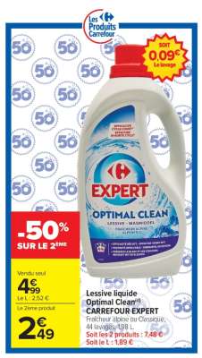 Lessive liquide Optimal Clean® CARREFOUR EXPERT