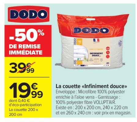 La couette "Infiniment douce"