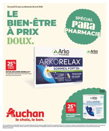 Catalogue Auchan - 31/03/2026 - 26/04/2026.