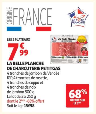 LA BELLE PLANCHE DE CHARCUTERIE PETITGAS