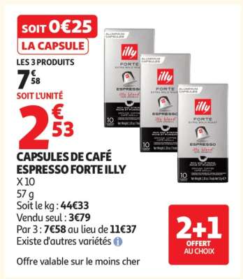 CAPSULES DE CAFÉ ESPRESSO FORTE ILLY