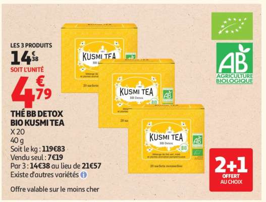 THÉ BB DETOX BIO "KUSMI TEA"