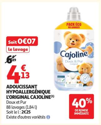 ADOUCISSANT HYPOALLERGÉNIQUE L'ORIGINAL CAJOLINE