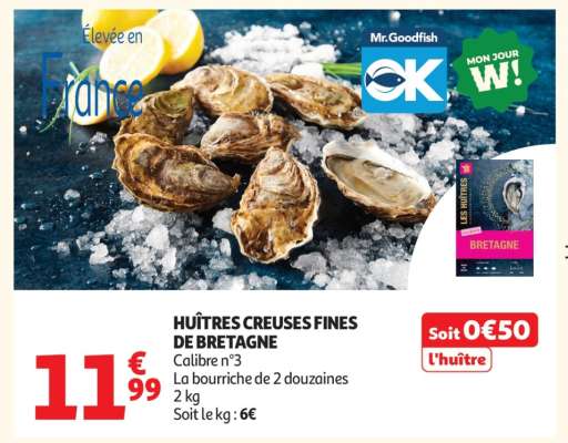 HUÎTRES CREUSES FINES DE BRETAGNE