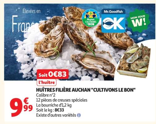 Huîtres Filière Auchan "Cultivons Le Bon"
