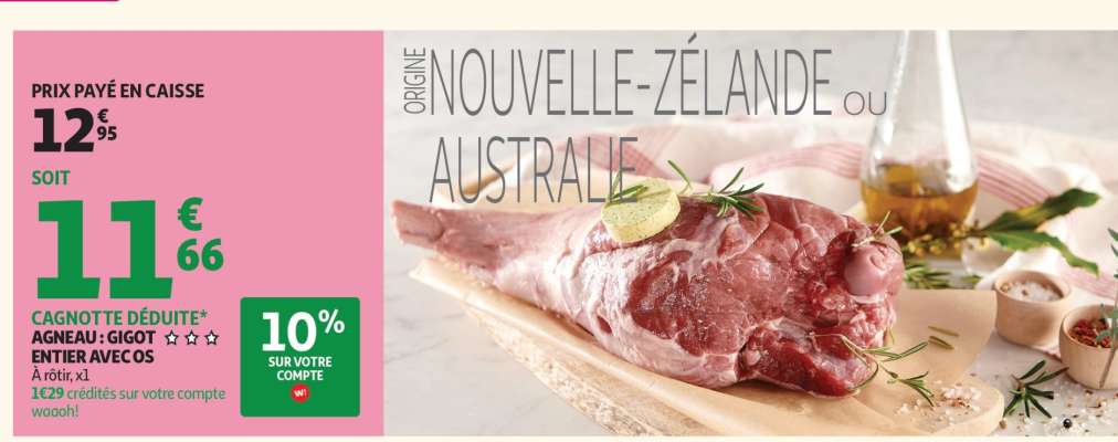 Agneau : Gigot*** Entier Avec Os