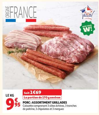 PORC : ASSORTIMENT GRILLADES