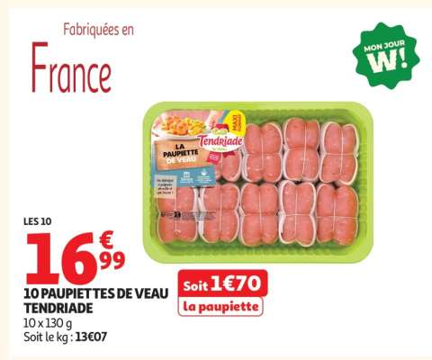 10 paupiettes de veau TENDRIADE