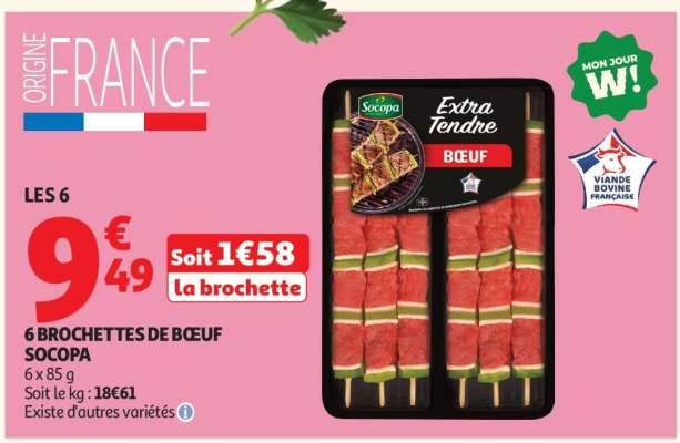 6 BROCHETTES DE BŒUF SOCOPA