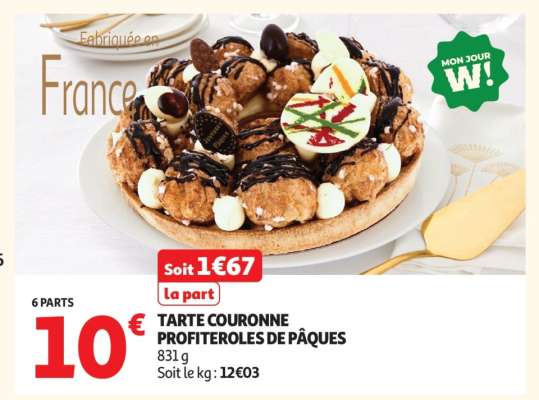 TARTE COURONNE PROFITEROLES DE PÂQUES