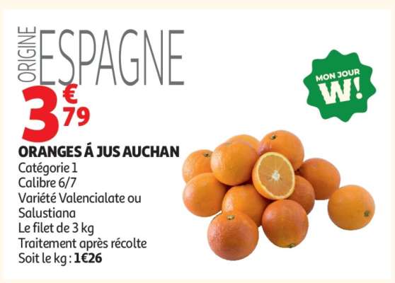 Oranges À Jus Auchan