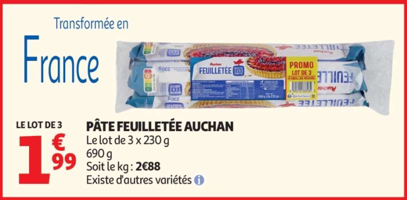 Pâte Feuilletée Auchan