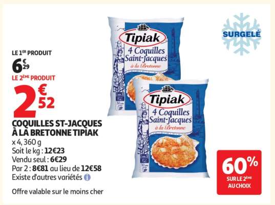 COQUILLES ST JACQUES À LA BRETONNE TIPIAK