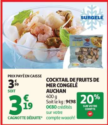 Cocktail De Fruits De Mer Congelé Auchan