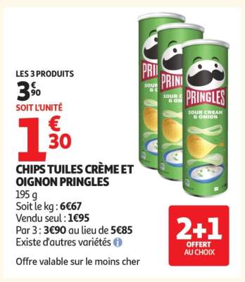 Chips Tuiles Crème Et Oignon Pringles