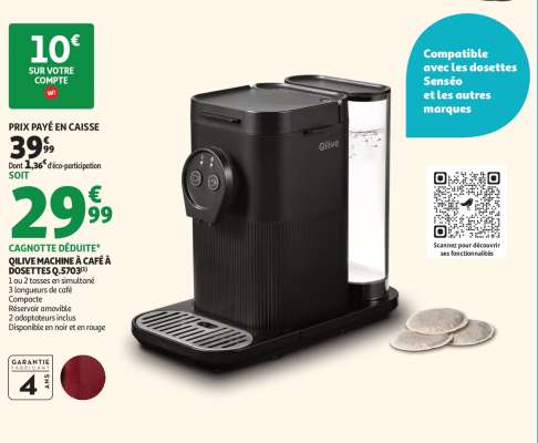 QILIVE MACHINE À CAFÉ À DOSETTES (S.9703)