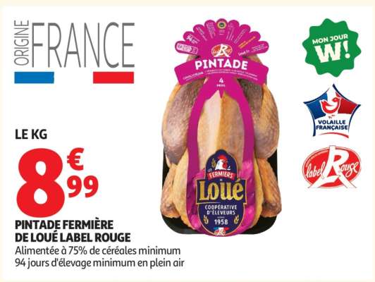 Pintade Fermière De Loué Label Rouge