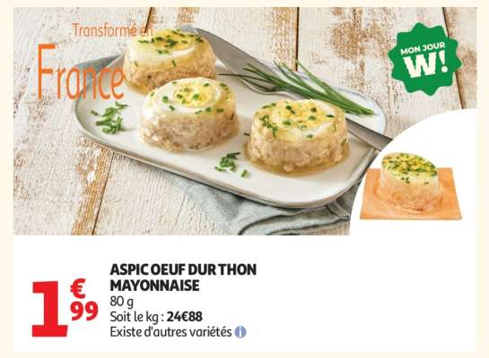 ASPIC OEUF DUR THON MAYONNAISE