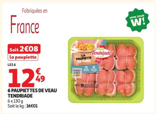 6 Paupiettes De Veau Tendriade