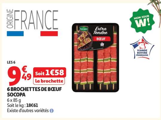 6 BROCHETTES DE BŒUF SOCOPA