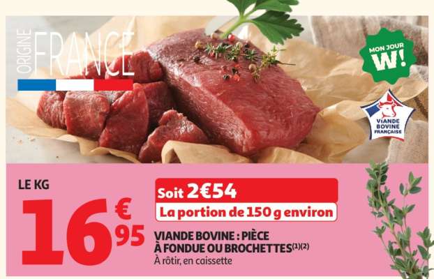 Viande Bovine : Pièce À Fondue Ou Brochettes