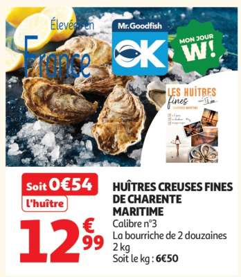 HUÎTRES CREUSES FINES DE CHARENTE MARITIME