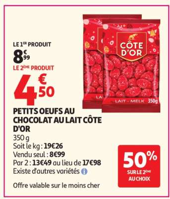 PETITS OEUFS AU CHOCOLAT AU LAIT CÔTE D'OR