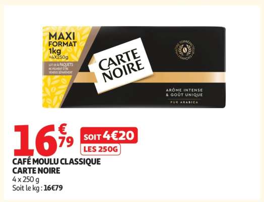 Café Moulu Classique Carte Noire