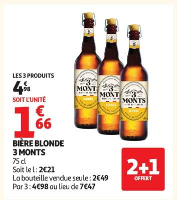Bière Blonde 3 Monts*