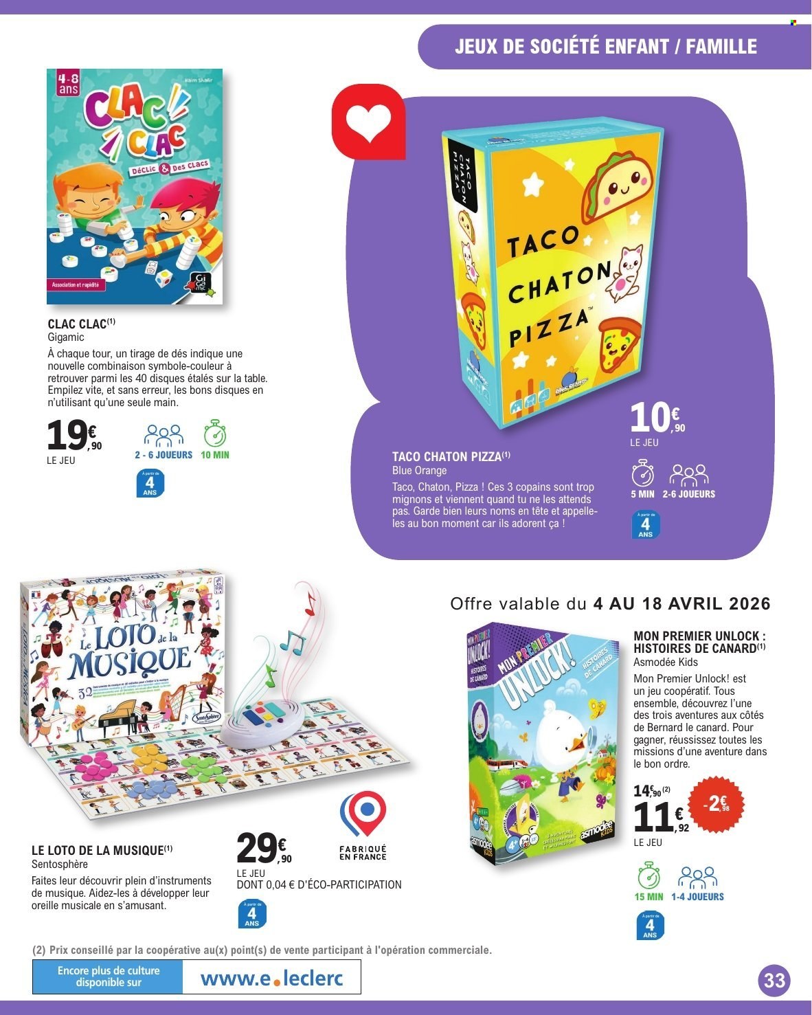Catalogue E.Leclerc - 31/03/2026 - 02/05/2026. Page 33