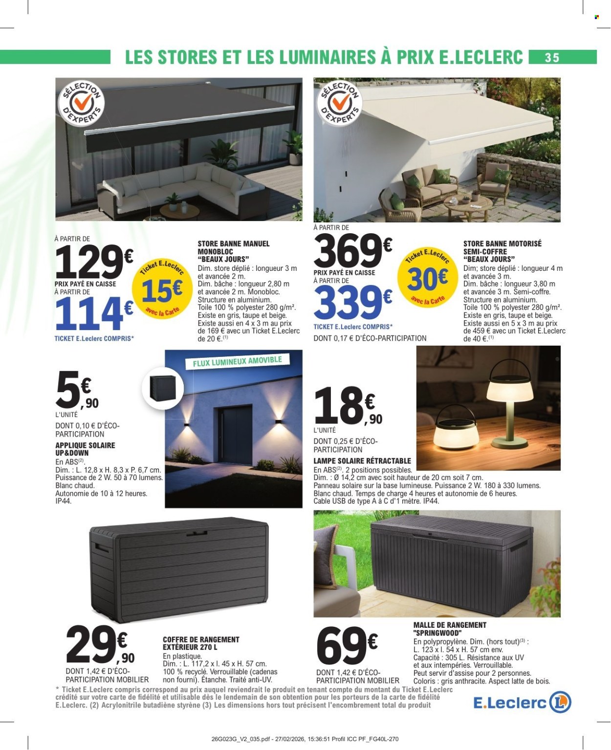 Catalogue E.Leclerc - 31/03/2026 - 18/04/2026. Page 35