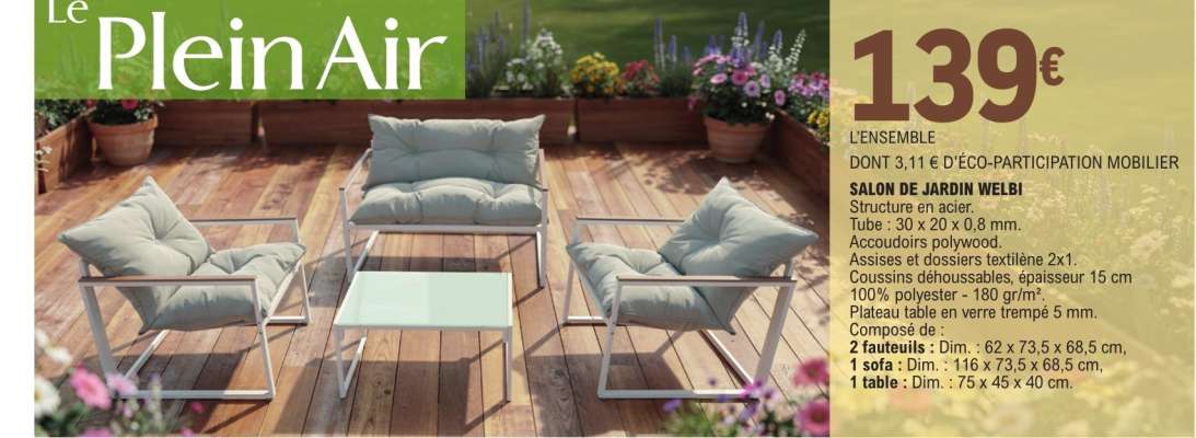 SALON DE JARDIN WEI-BI