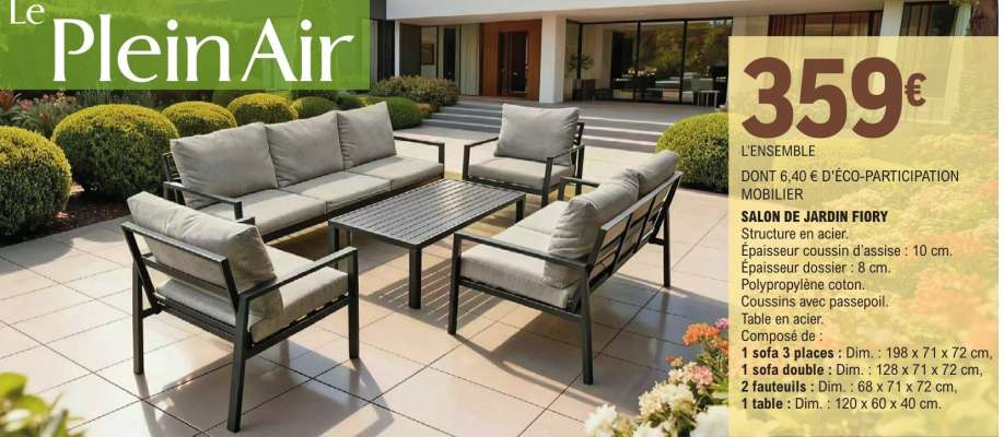 SALON DE JARDIN FIORY