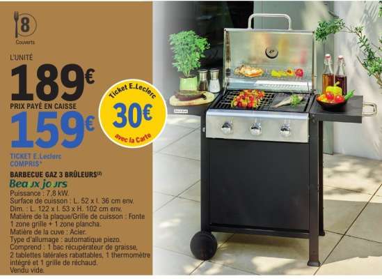 Barbecue Gaz 3 Brûleurs