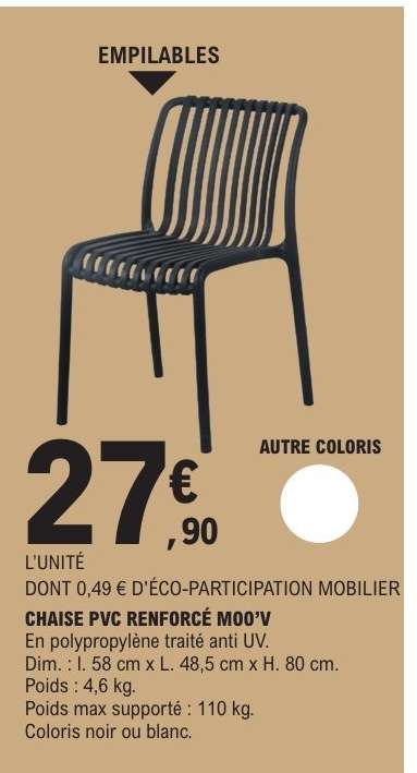 CHAISE PVC RENFORCÉ MOO’V