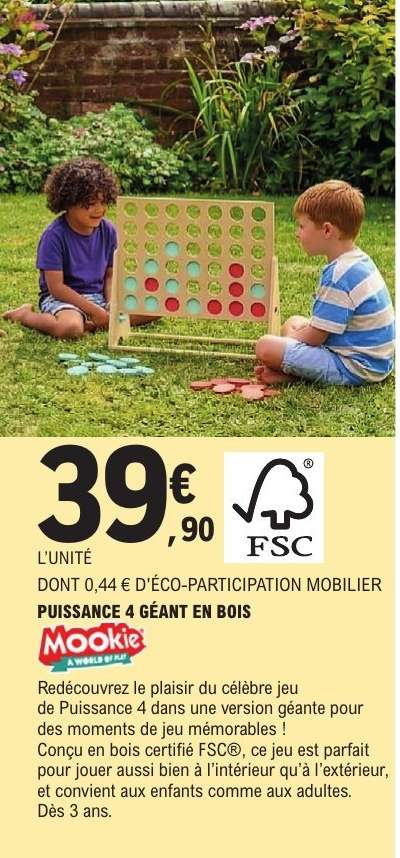 PUISSANCE 4 GÉANT EN BOIS