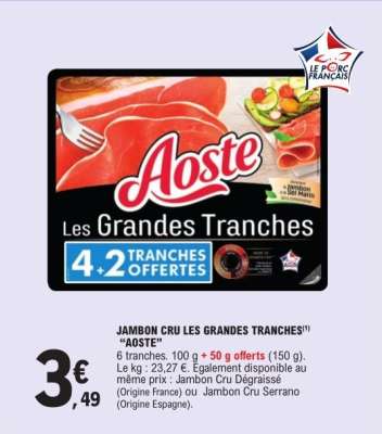 JAMBON CRU LES GRANDES TRANCHES