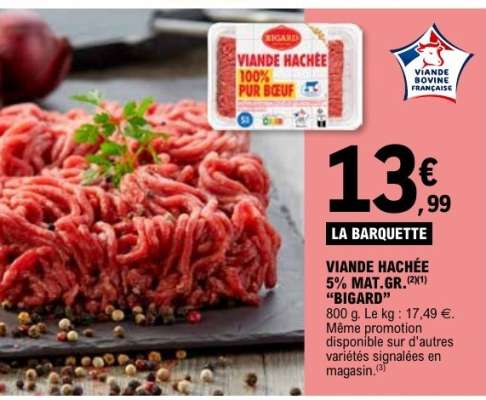 VIANDE HACHÉE 5% MAT. GR. “BIGARD”