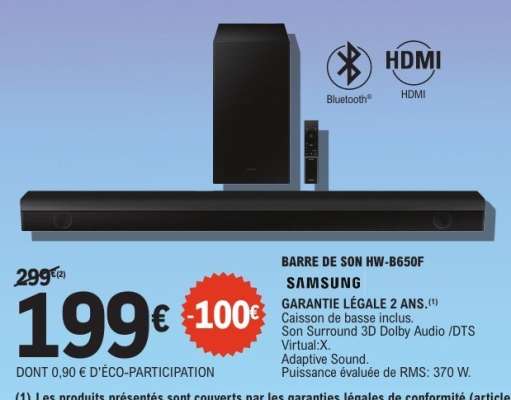 BARRE DE SON HW-B650F