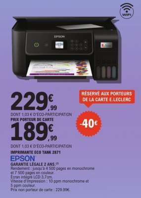 EPSON IMPRIMANTE ECO TANK 2871