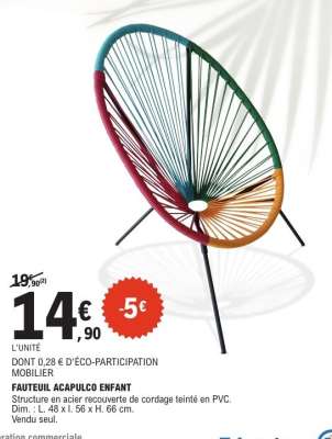 FAUTEUIL ACAPULCO ENFANT