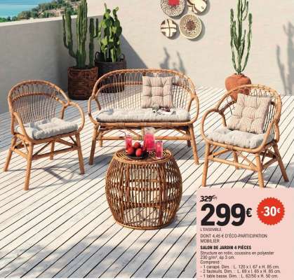 SALON DE JARDIN 4 PIÈCES